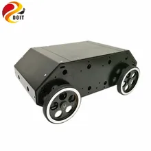 Стиль vc-100 4WD шасси автомобиля с Нержавеющая сталь Рамки, 95 мм Металлические Колеса, 12 В высокое Мощность Двигатель для Arduino DIY RC игрушки