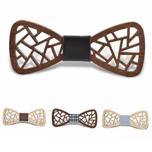 Высококлассные романтические галстуки-бабочки из полой древесины для мужчин деревянный галстук-бабочка для фестиваля подарок