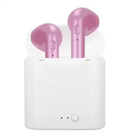 Оригинальные i7 tws i7s tws наушники беспроводные наушники Bluetooth наушники стерео наушники-вкладыши для iphone samsung Xiaomi huawei - Цвет: 2 pink add charging