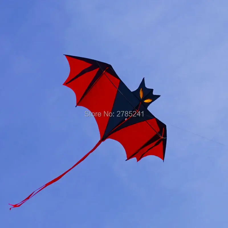 High Quality 190cm Huge Bat Kite red single line 3D Bird Animal Kite