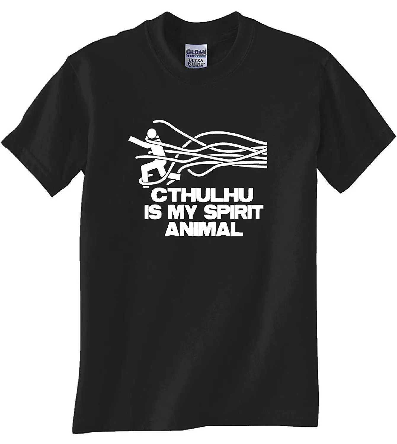 Новинка 2019 летняя крутая футболка черная SPIRIT ANIMAL забавная | Мужская одежда
