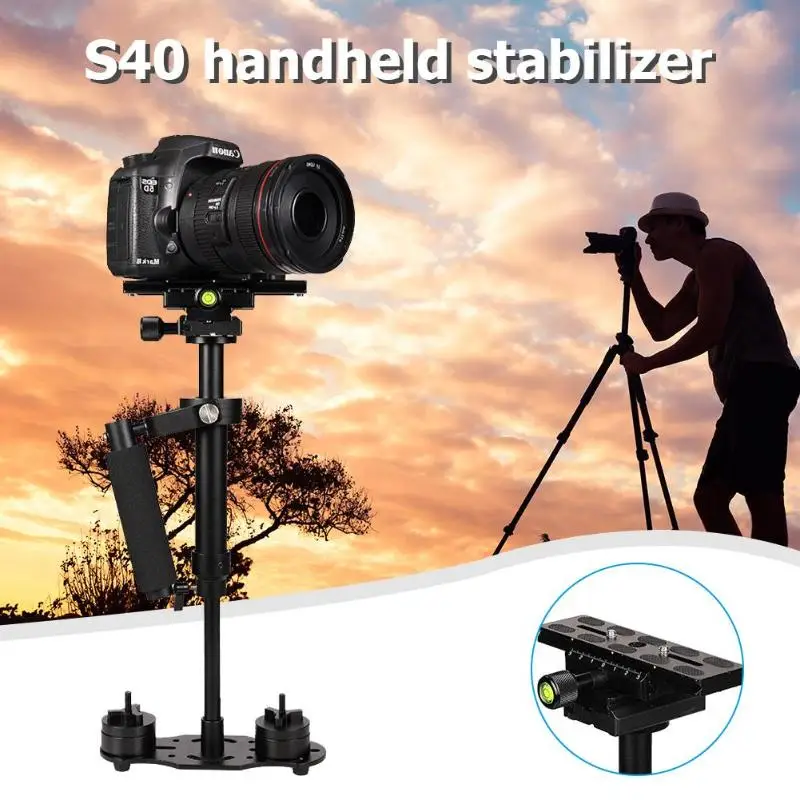 S40 ручной видео стабилизатор из алюминиевого сплава для телефона DSLR DV камеры высокопрочный алюминиевый сплав Зажигалка более портативная