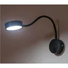 Black Silver 3W 5W 7W LED Reading Wall Lamps With Switch AC85-265V Modern Bedroom Bedside Lamp Light Body Hose Angle Adjustable 4