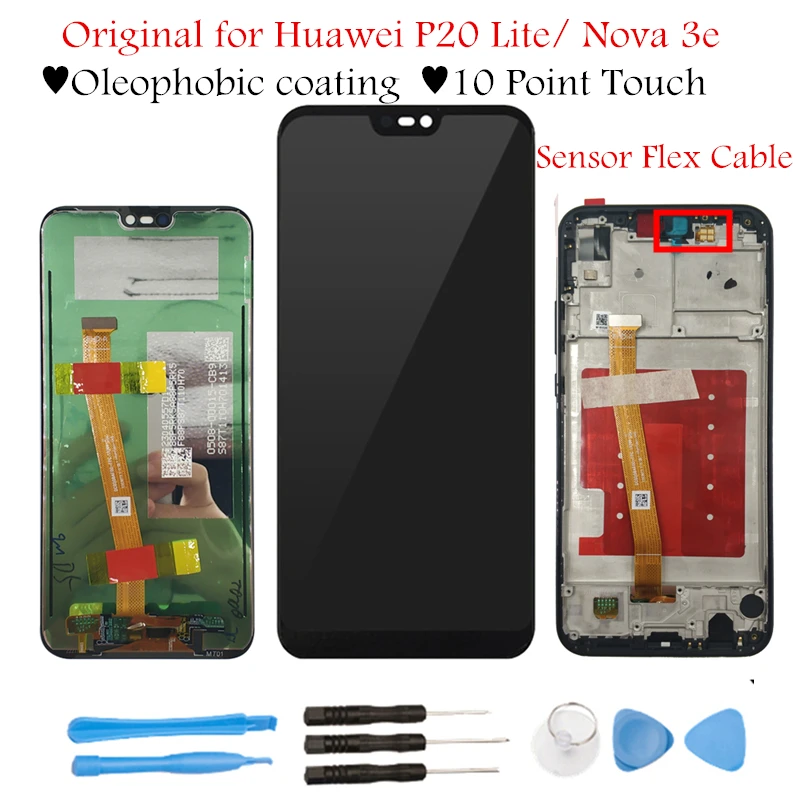 

Original 5.84 for Huawei P20 Lite LCD Display Screen Touch with Frame Assembly LCD Display Touch Screen for Nova 3E Repair Parts