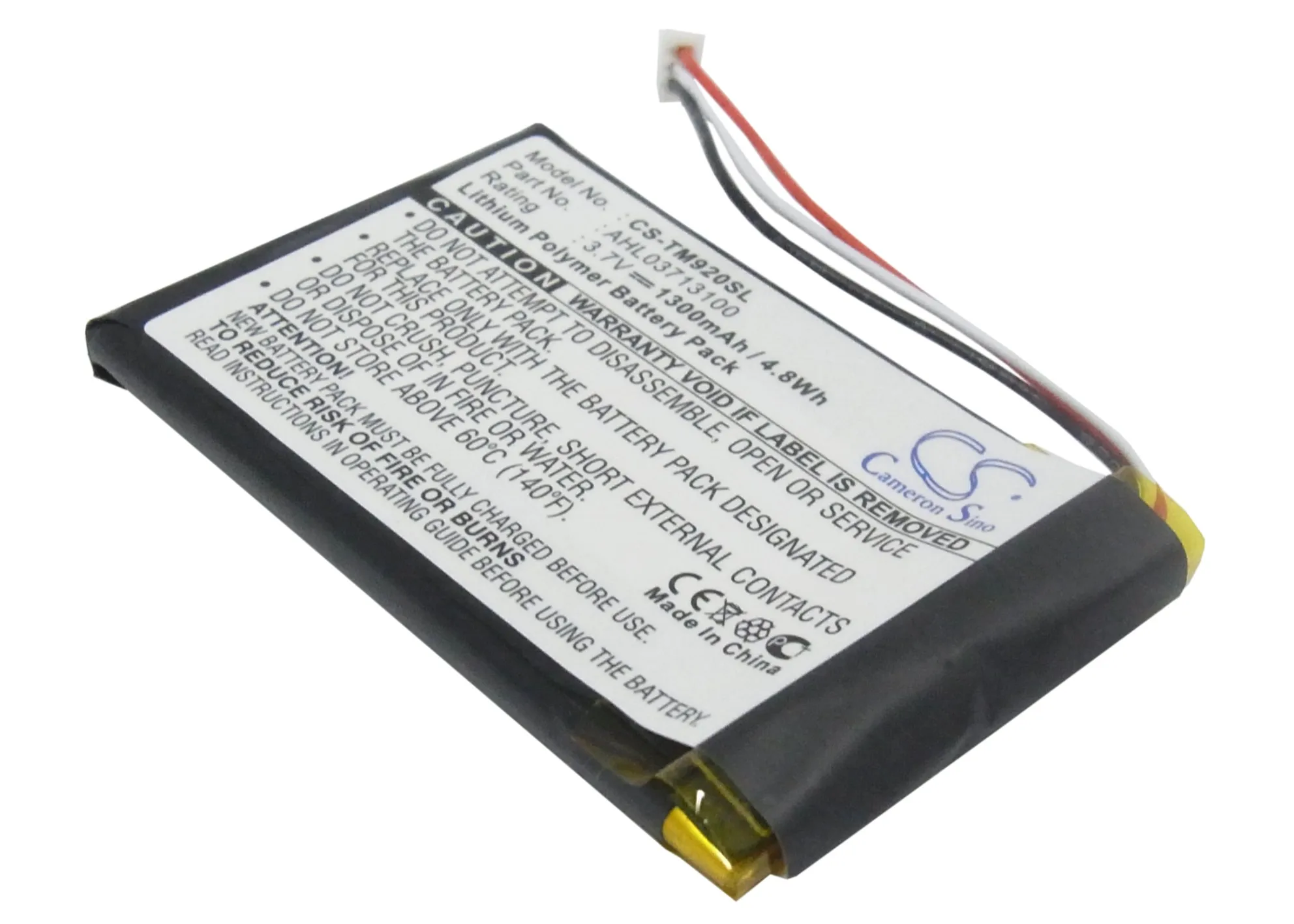 

Cameron Sino NEW Battery For TomTom AHL03713100 GPS, Navigator Battery Li-Polymer