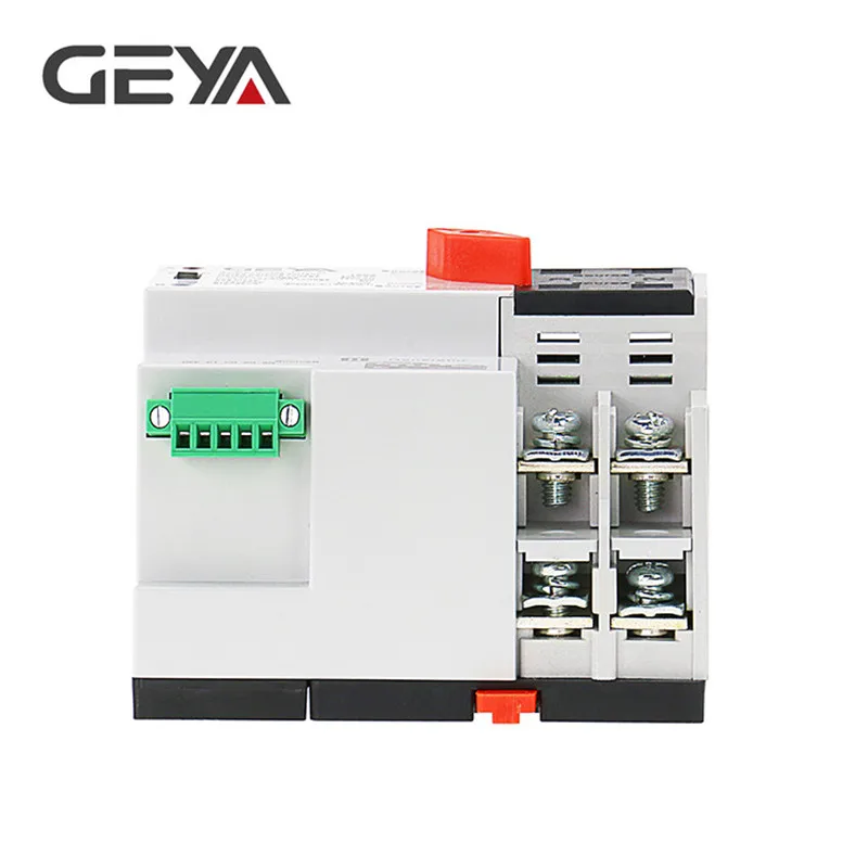 Free Shipping GEYA Din Rail 220V 2Pole ATS Power Automatic Transfer Switch 63A 100A 50/60Hz PC Grade ATSE