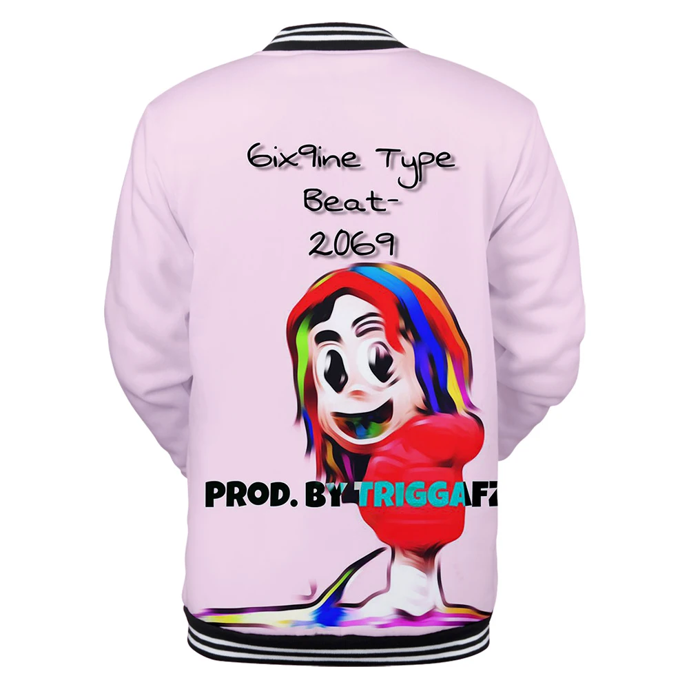 2019 Новый break 6ix9ine 3D бейсбольная форма обувь для мужчин и женщин модели высокого качества мультфильм 6ix9ine 3D бейсбольная куртка одежда XXS-4XL
