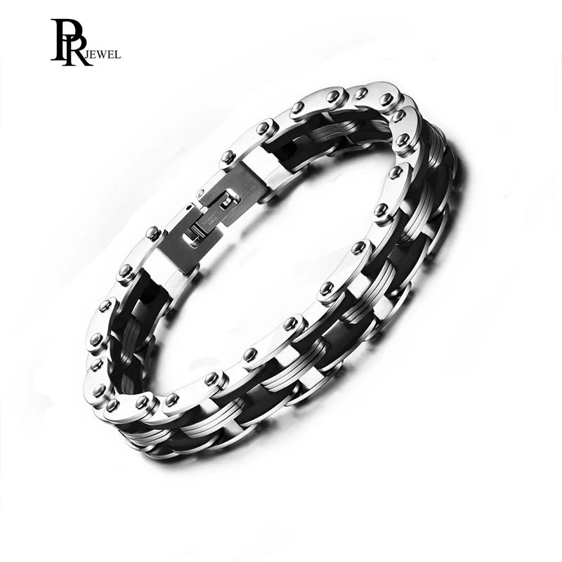 Men's Vintage Stainless Steel Biker Bracelet Motorcycle Chain Link Punk
