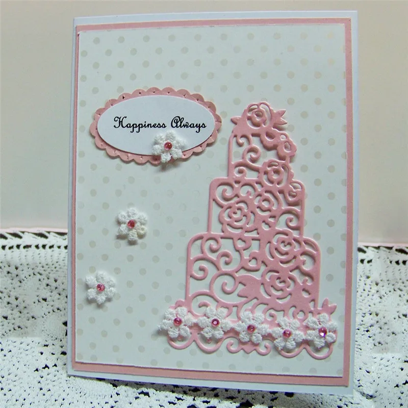 

GJCrafts New Arrival 95*144mm Wedding Cake Metal Cutting Dies For Wedding Scrapbooking Card Making Album Embossing Crafts Diecut