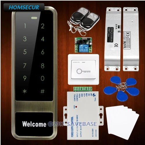 

HOMSECUR Wiegand 26/34 Anti-Vandal 13.56Mhz IC Access Control System+Drop Bolt Lock