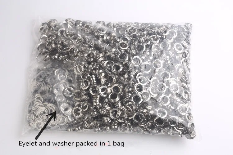 1000set Silver/antique brass/gold/gun metal Eyelets with Washers for Banners Leather Craft Shoes grommet