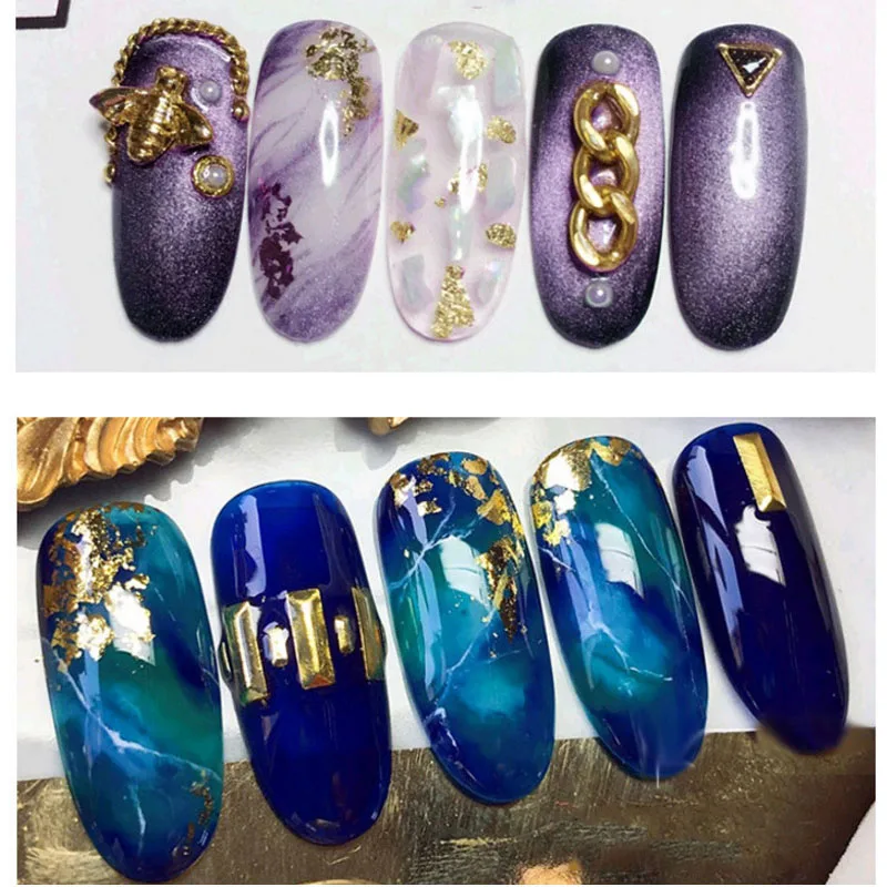 12 Color Foil Paillette Chip Nail Art Flakes Design Decoration Sticker Fashion Glitter Decals Set MH88