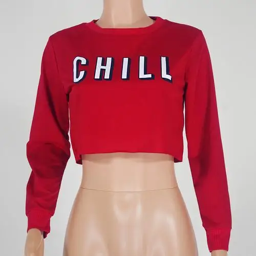 قصيرة بلوزات النساء الصيف الخريف البرد إلكتروني طباعة البلوز مثير عارضة طاقم الرقبة المحاصيل الأعلى هوديس اللون الأحمر S-XL قصيرة بلوزات النساء الصيف الخريف البرد إلكتروني طباعة البلوز مثير عارضة طاقم الرقبة المحاصيل الأعلى هوديس اللون الأحمر S-XL