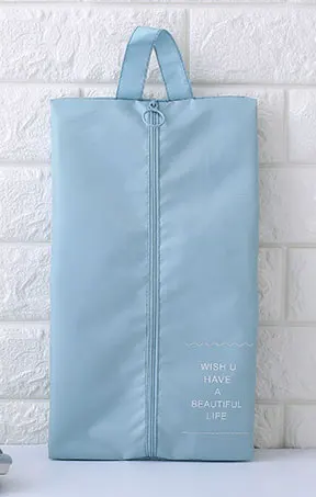 Новые Практические пыле путешествия сумки для обуви полиэстер водостойкие для мужчин и женщин Чемодан Обувь Сумки для бизнес поездки - Цвет: light blue