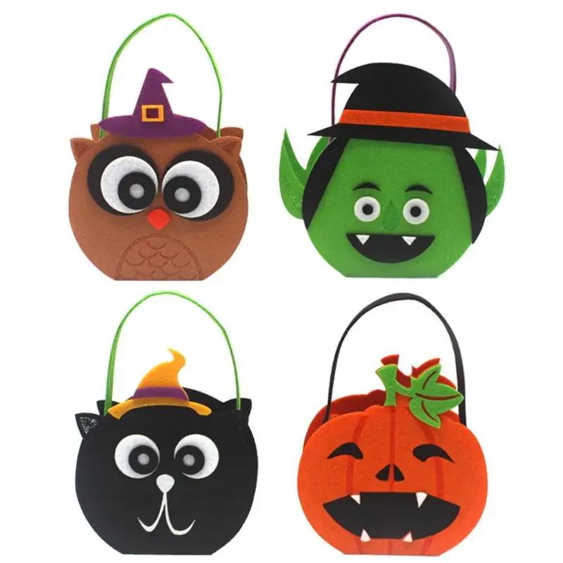 Halloween Pumpkin Candy Handbag Gift Bags Holders Candy Gift Bags Treat