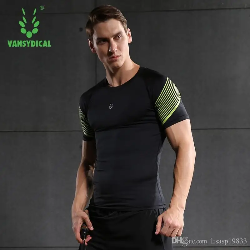 VANSYDICAL, мужская спортивная футболка, VME FIT, высокая растягивающаяся стильная уличная спортивная футболка, одежда