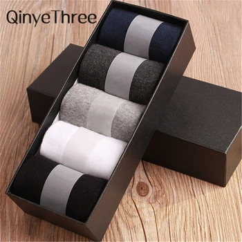 

Business Men socks harajuku calcetines hombre plain classic sock men breathable solid cotton socks 10pcs=5pair per lot No Box