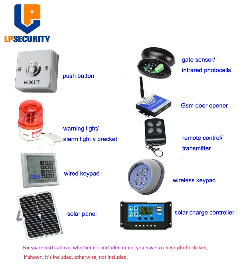 US $111.56 12VDC solar swing gate motor kit Linear arm Automatic con solar panel y controllersensorbutton light gsm opener optional