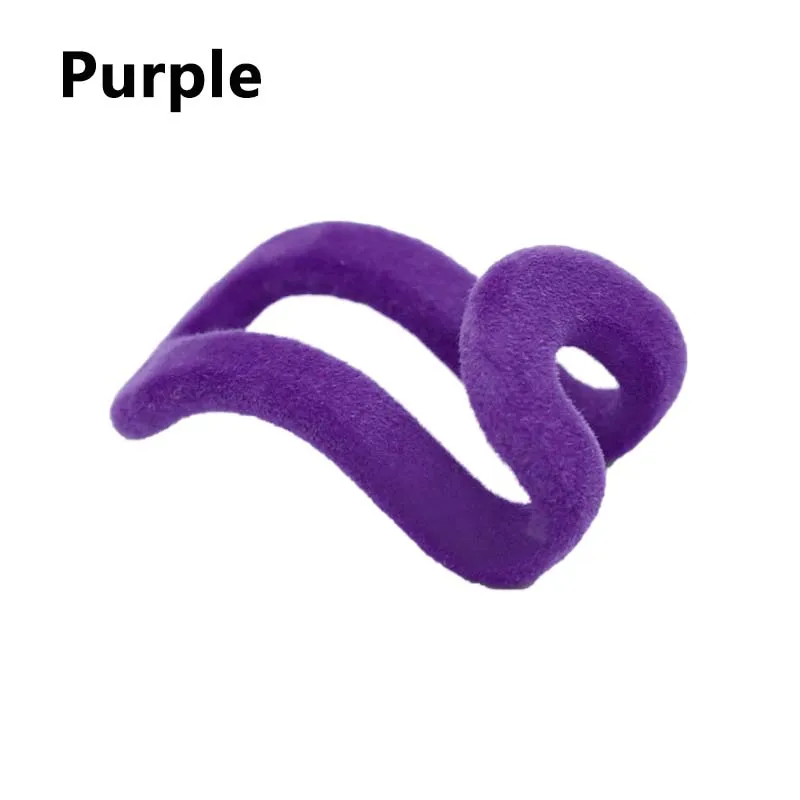 Purple Новая вешалка крючок мини одежда из флока вешалка крючок органайзер для шкафа держатель, цвет случайный 4,5 × 2,5 см аксессуары для ванной комнаты - Цвет: Purple