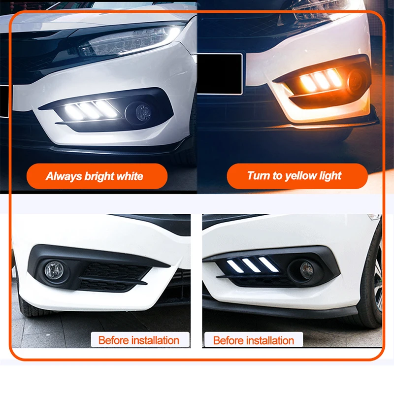 Buy Car DRL LED daytime running light For Honda Civic