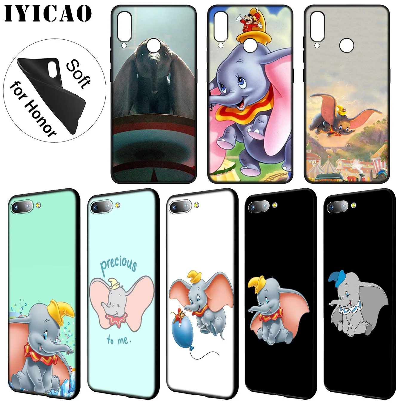 Забавный Мягкий силиконовый чехол IYICAO для Huawei Y9 Y7 Y6 Prime 2019 Honor 20 8C 8X 8 9 9X 10 Lite 7C 7X 7A Pro |