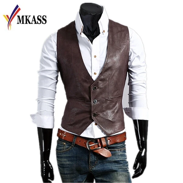 Aliexpress.com : Buy 2017 New Men Vest Slim Dress Vests Men's Leisure ...