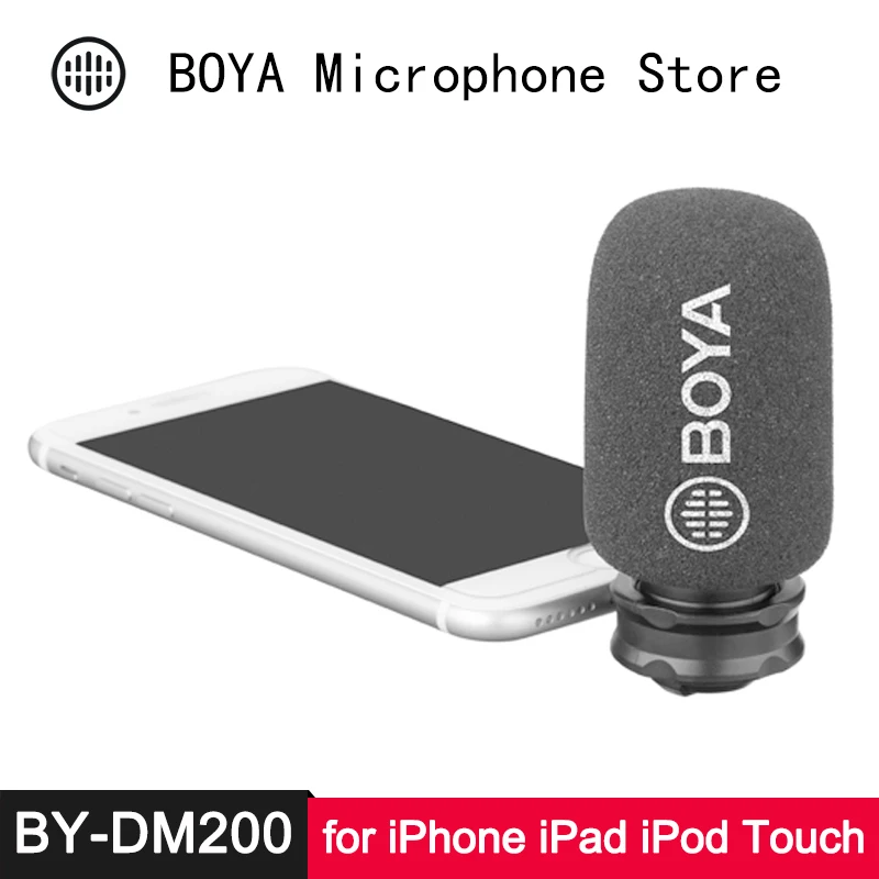 

BOYA BY-DM200 Lightning Stereo Microphone Stereo X/Y for iPhone Xs Xr X 8 Plus iPad Air iPod Touch Apple MFI Certified Connector