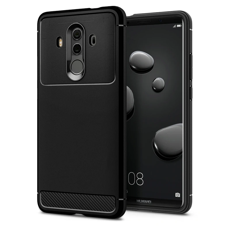 

Huawei Mate 10 Pro Case Rugged Armor Black L19CS22665 Shock Absorption and Carbon Fiber Design Cases