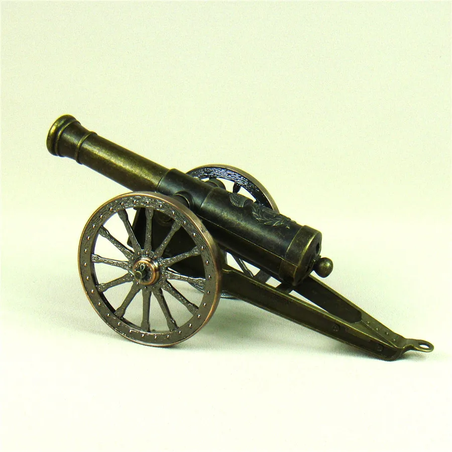 

Ancient Iron Art Cannon Replica Model Handmade Metal Artillery Miniature Warfare Decor Souvenir Gift Craft Adornment Accessories