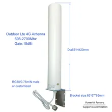Новинка 18dBi Omni Wifi 698-2700Mhz N male наружная Lte 4G антенна для связи 1 шт