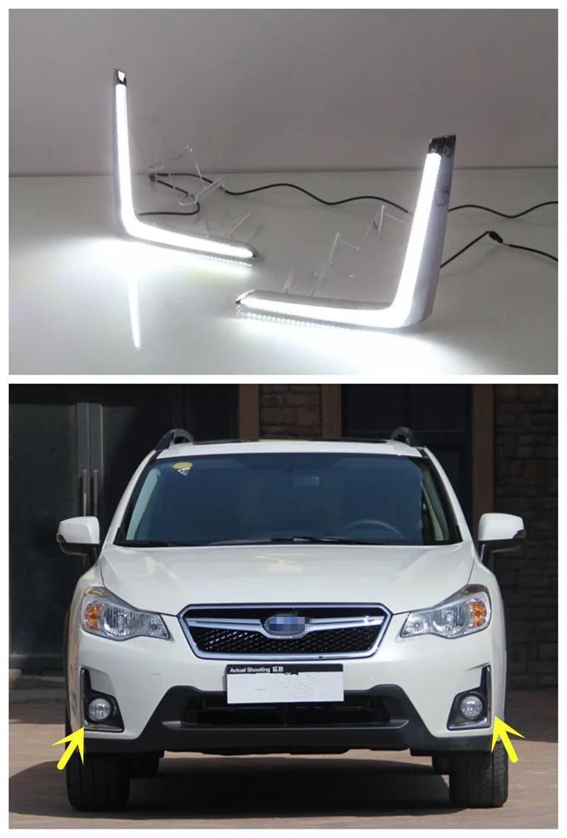 Car Accessories Waterproof Chromed ABS 12V LED DRL Daytime Running