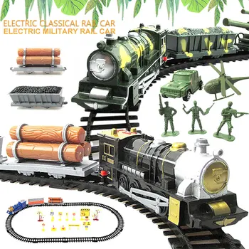

Military Train Rail Train Beginning Ability Assemble Train Durable Plastic Cool Multicolor Kidsroom