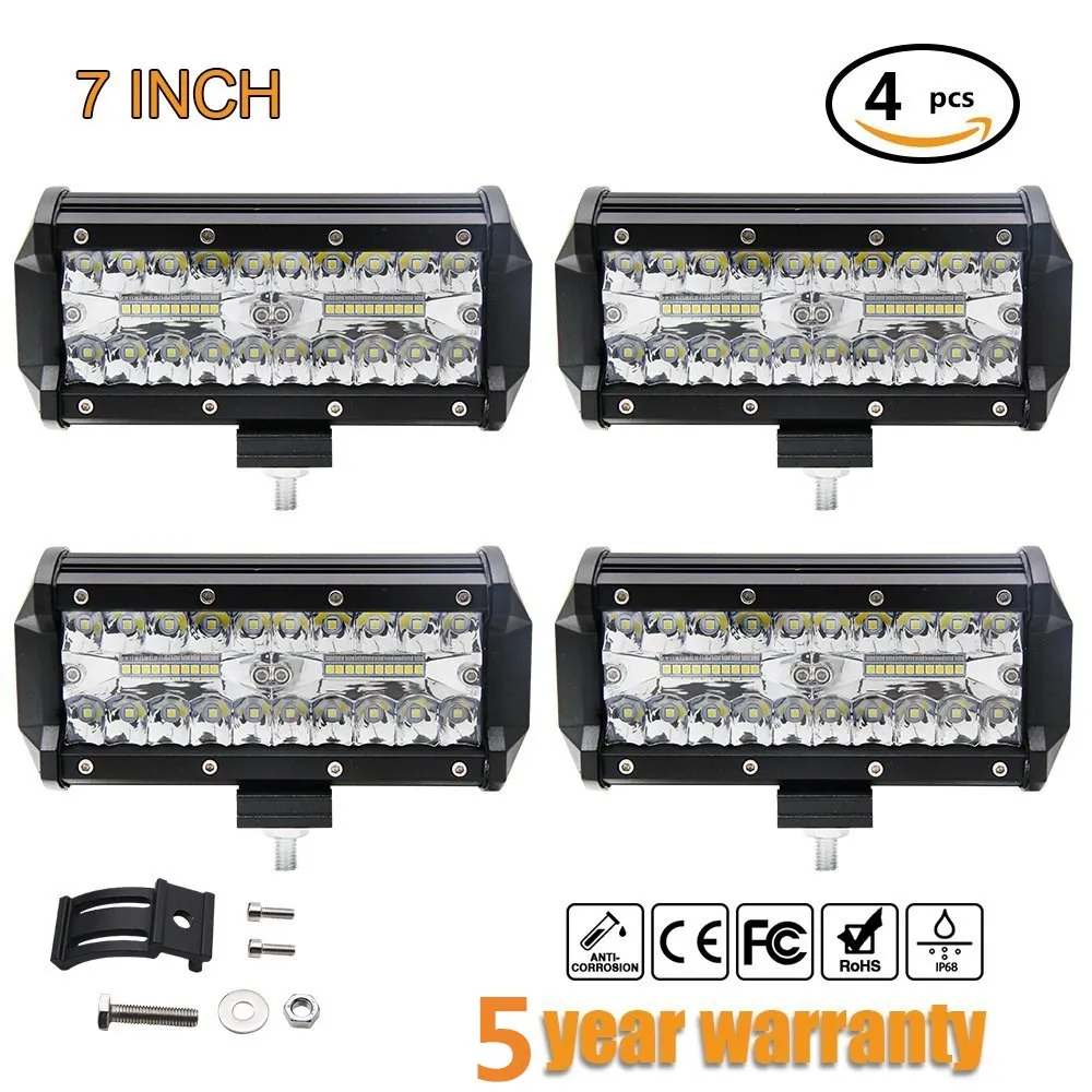 

CO LIGHT 7Inch 120W Car LED Work Light Bar 12V LED Beams Offroad LED Bar Auto Fog Light for ATV Toyota Boat Truck Lada Jeep BMW
