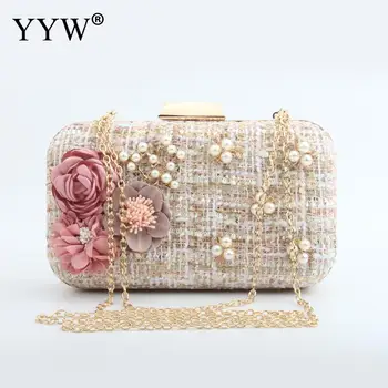 

Crystal Box Clutch Bag Wedding Flower Crossbody Bags For Women Evening Clutches Purse Diamonds Mochilas Mujer 2019