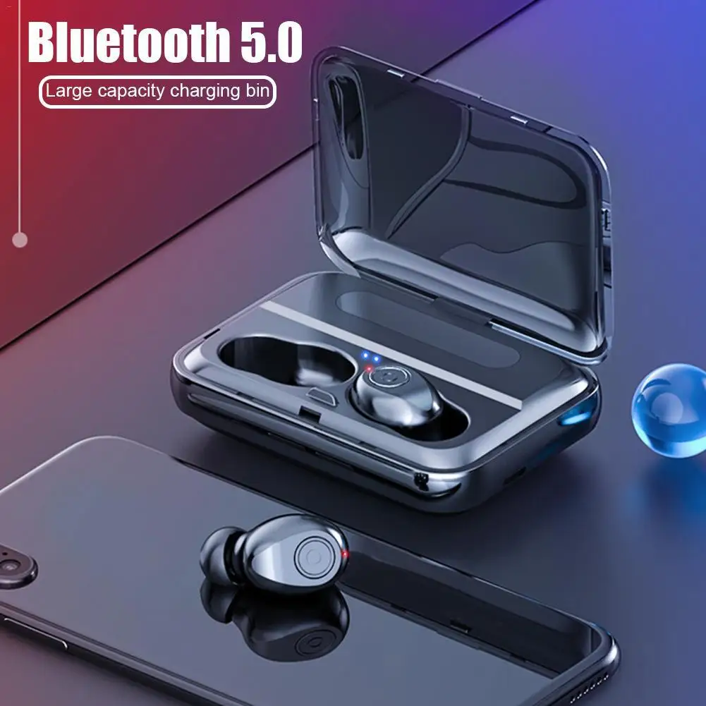 Kuulee TWS Bluetooth Headphones V5 0 Wireless Headphones HIFI Earbuds Stereo Bass Headset Earphone with Charging Box Mic