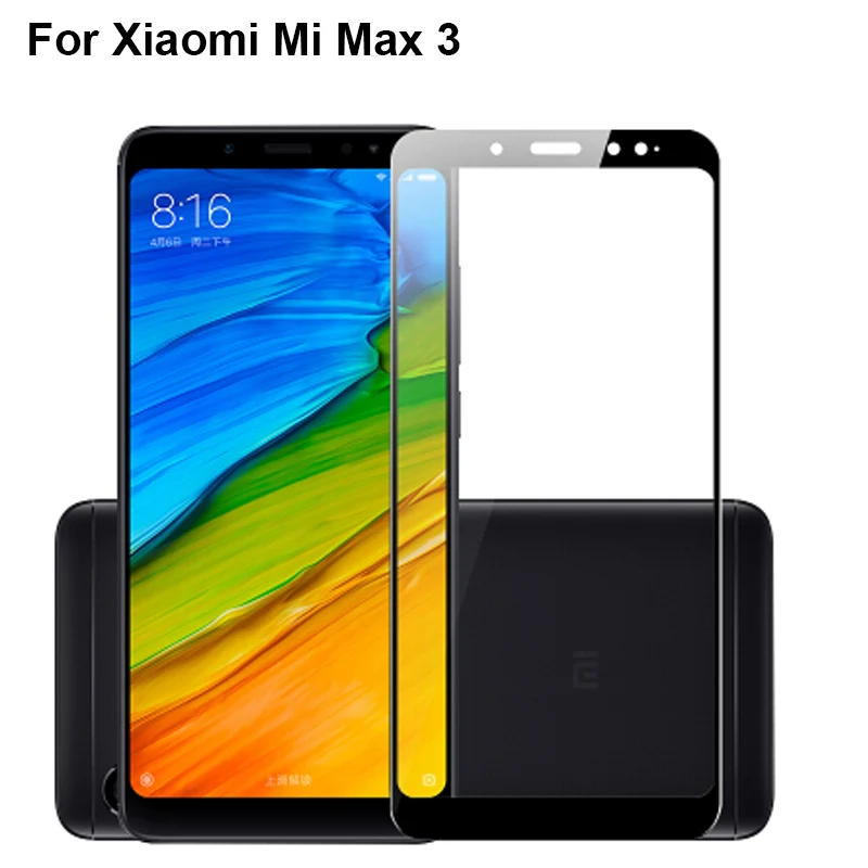 2 Pz Vetro Temperato Per Xiao Mi Mi Max 3 Mi Max 3 Mi Max3 Della Copertura Completa 9 H Esplosione -Prova Di Protezione Dello Schermo Per Xiao Mi Mi M