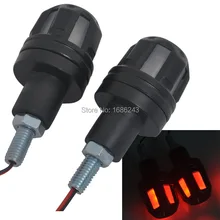 1 пара Универсальный светодиодный ручка заглушка для розетки указатель поворота угловой свет красный свет подходит на Судзуки YAMAHA электронные велосипеды