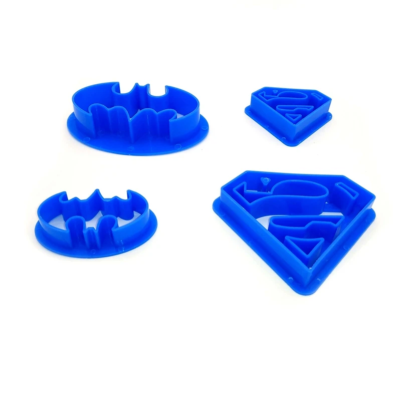 4 шт./Лот формы для выпечки Бэтмен Супермен|cookie cutter|sugar craftfondant cake decorating tools |