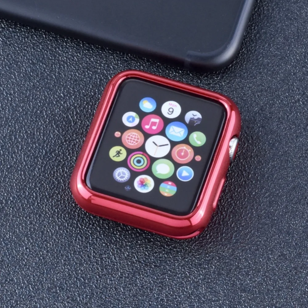 Чехол для часов Apple Watch серии 1/2/3/4, Electroplating TPU Smartwatch защитный чехол(за исключением Экран