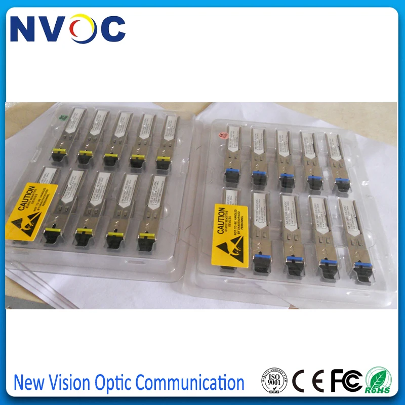 5 пар/лот, 1,25G 1310nm/1550nm 40 км SC WDM BiDi SFP модуль, 1G волоконный канал 1000 база 40 км WDM BIDI SFP модуль приемопередатчика