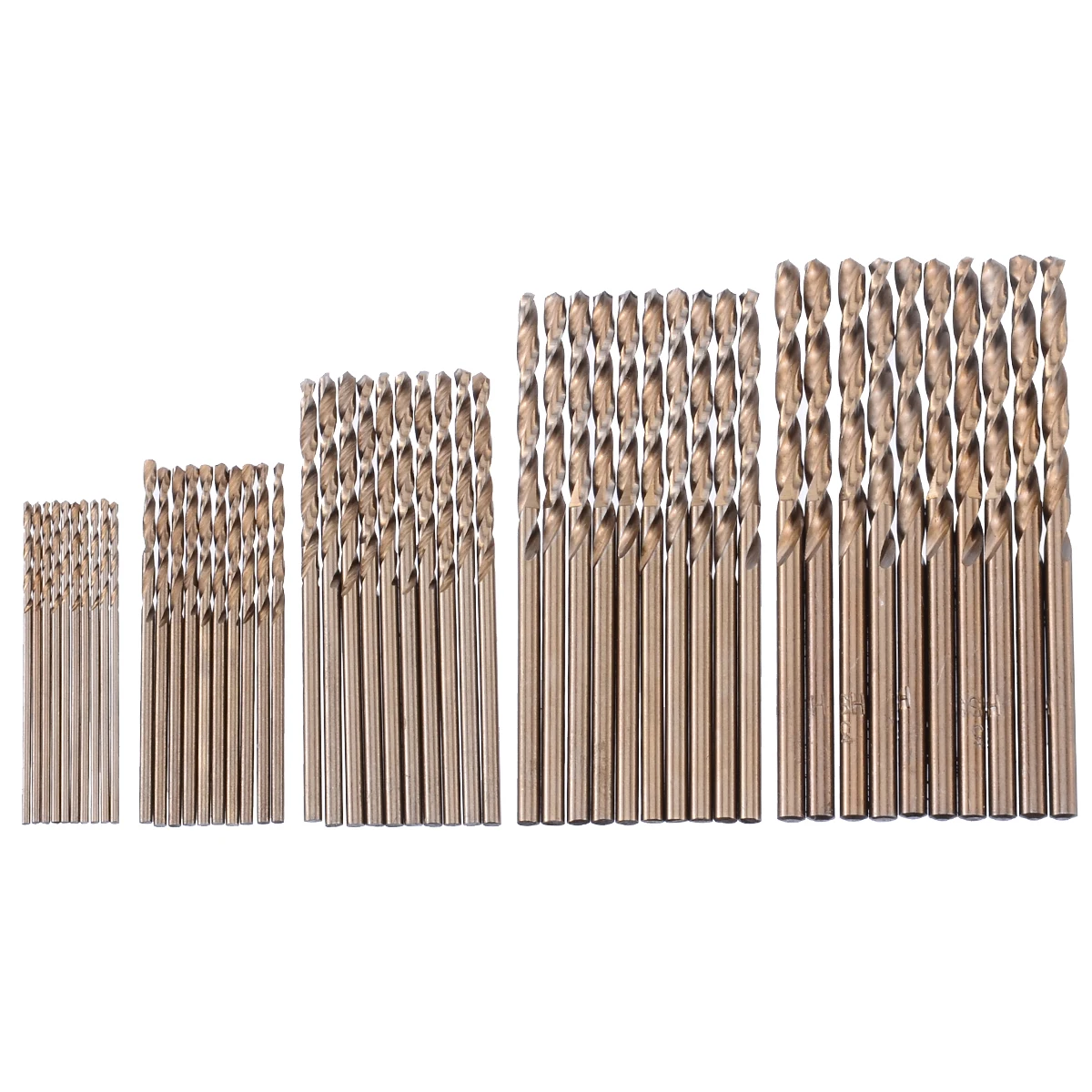 50pcs/set M35 Material Cobalt Drill Bits Set 1/1.5/2/2.5/3mm Size Drill Force Tool For Hardened Steel Cast Iron Drilling Tool