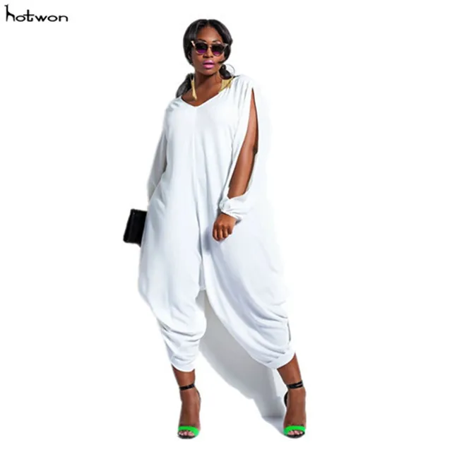 2017New Hot Sale Fashion Womens Long Sleeve Romper Baggy Harem Jumpsuit Playsuit Plus Size