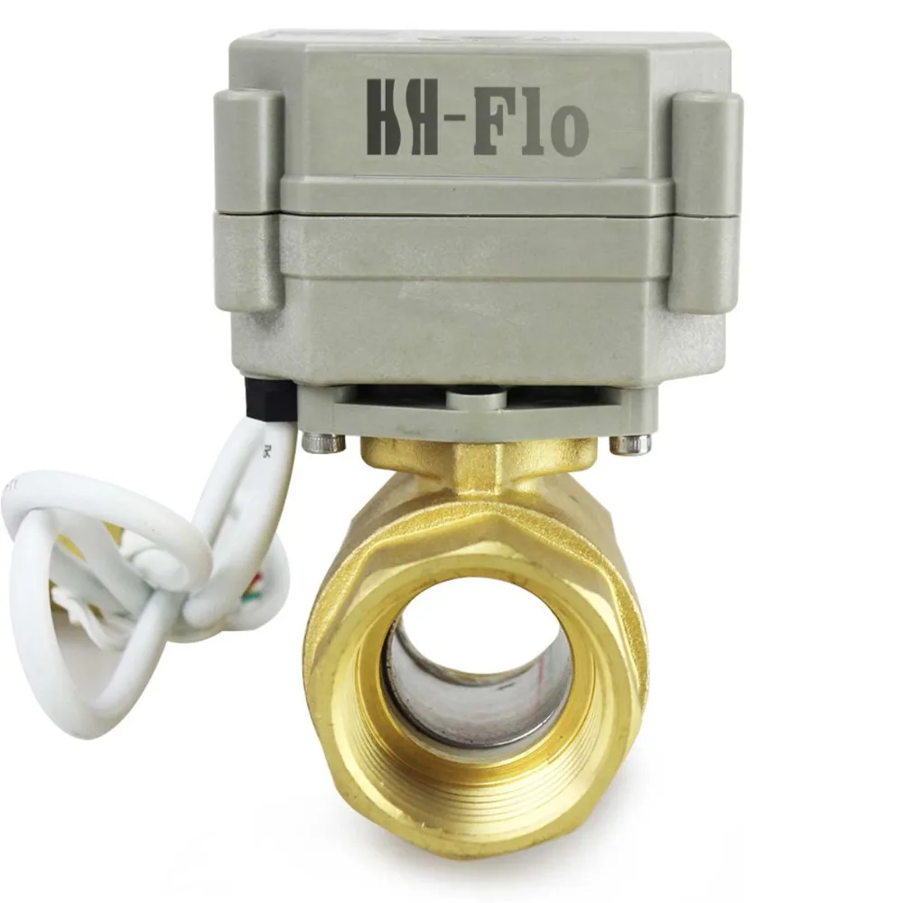 HSH-Flo 3/" DN20 DC12V 2 ходовой моторизованный шаровой кран, нормально закрытый/открытый латунный CR2-02 Электрический шаровой кран