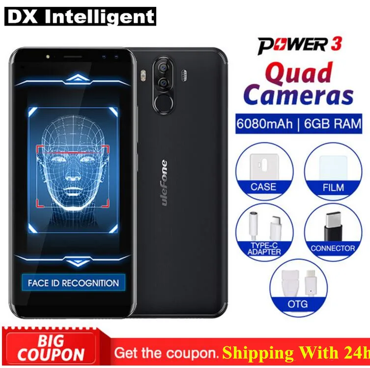 Ulefone Мощность 3 P23 4G мобильный телефон 6 0 "18:9 полный дисплей MTK6763 Восьмиядерный ГБ