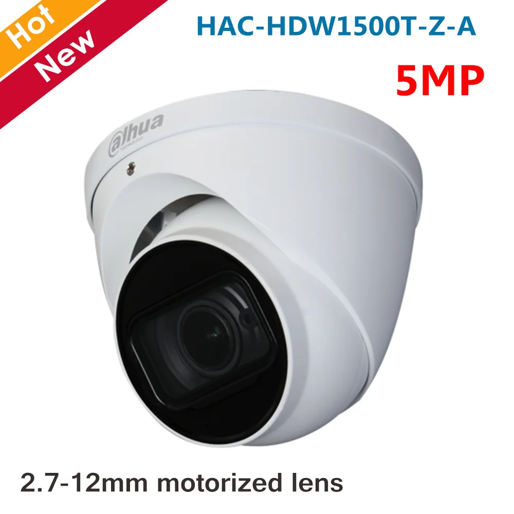 

Original Dahua 5MP HDCVI Camera IR Eyeball Camera HAC-HDW1500T-Z-A Built-in mic 2.7-12mm Motorized lens Smart IR 60m