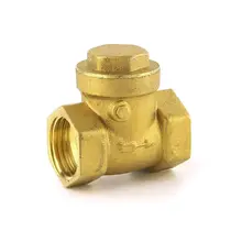Золотой горизонтальный обратный клапан латунный обратный клапан 1/2"