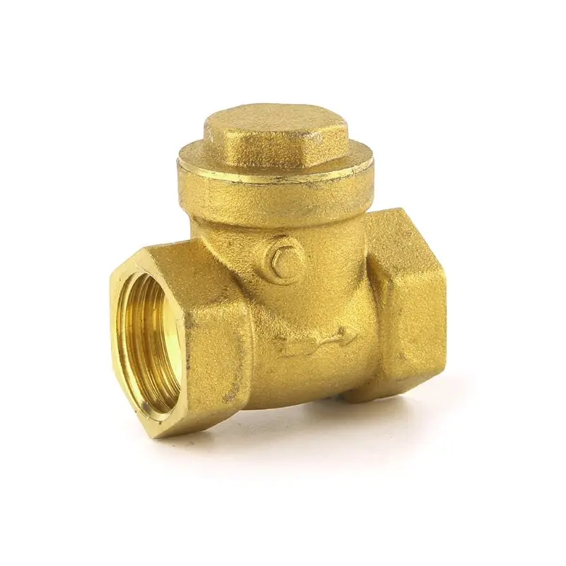 

Golden horizontal check valve Brass non return valve 1/2"