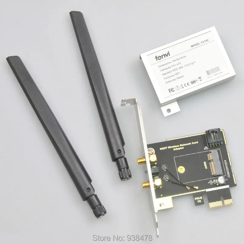 NGFF WiFi Bluetooth Laptop Card To Standard PCI e PCI Express 1X
