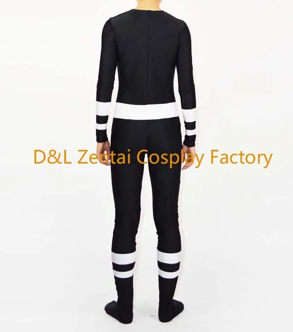 Free Shipping DHL DC Comics Black Superman Costume Superhero Zentai Cosplay Lycra Spandex Halloween Costumes SP1309 (4)
