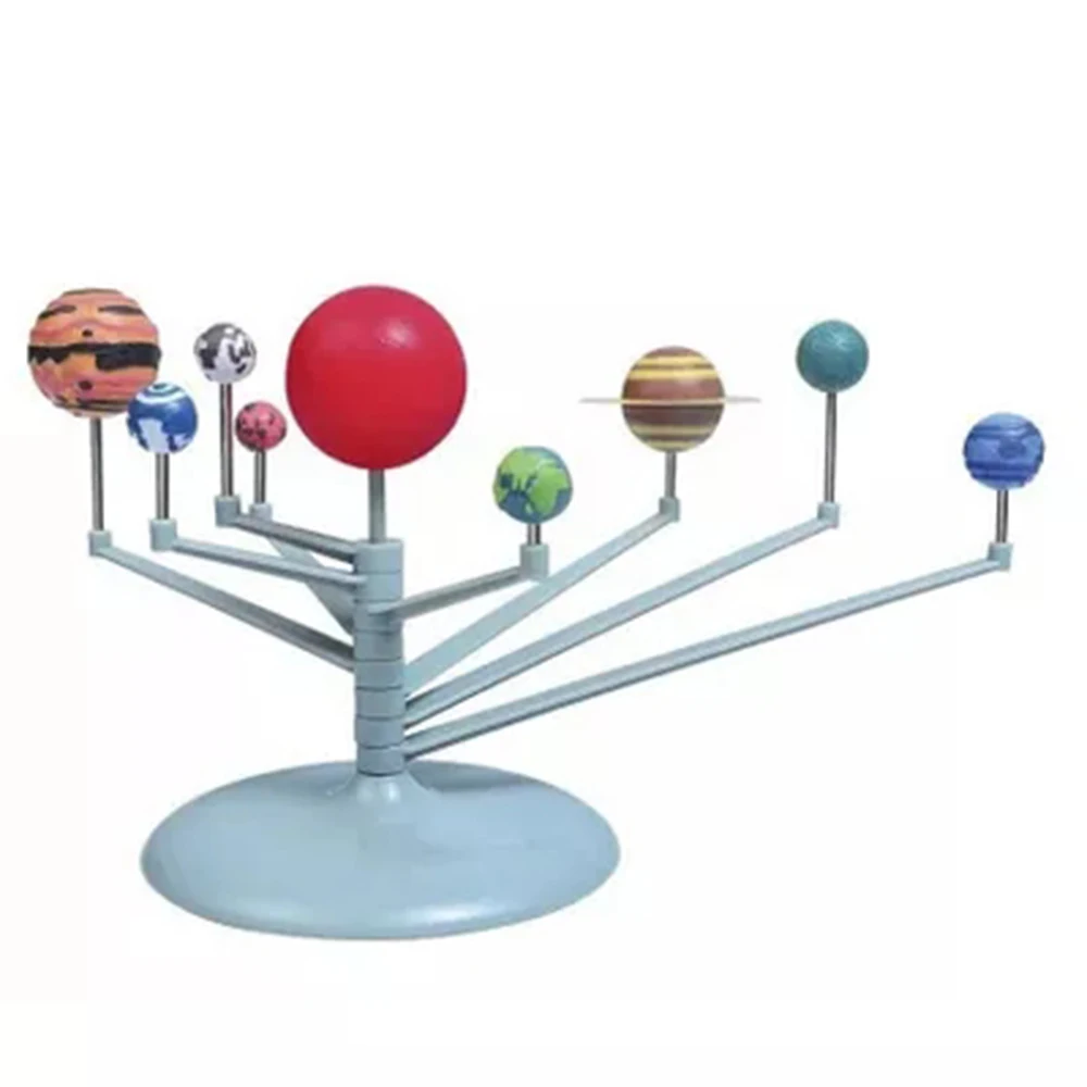 1 Set Kids Puzzle Toy Geography Teaching Resources Solar System Planetary Model DIY Assemble Toy Learning Tool Supplies